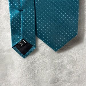Murano Teal and White Dotted Tie